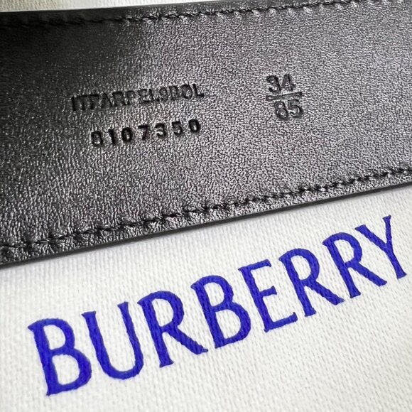 Burberry Leather Check Belt Size 85 / 34 - Picture 2 of 8